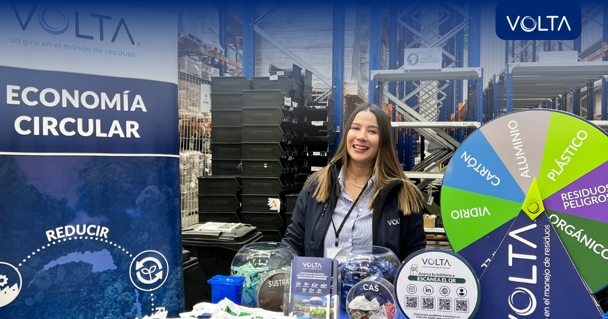 VOLTA presente en la feria del Medioambiente ID logistics promoviendo la economía circular en los colaboradores.